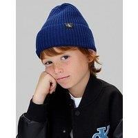 Calvin Klein Jeans Kids Monogram Rib Beanie - Bold Blue