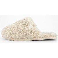 Calvin Klein Faux Fur Teddy Slipper - Cream