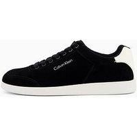 Calvin Klein Low Cupsole Laceup Suede Trainers - Black