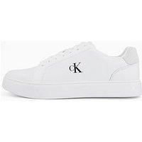 Calvin Klein Classic Cupsole Laceup Leather Trainers - White