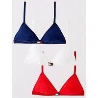 Tommy Hilfiger 3 Pack Triangle Bralettes - Multi