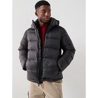 Calvin Klein Jeans Men/'s LS NYLON ZIP OFF HOOD DOWN PUFFE LV04RC518G Jackets, Black (Black), S