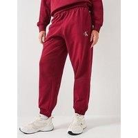 Calvin Klein Jeans Monologo Cuffed Joggers - Red