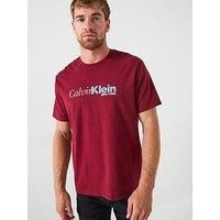 Calvin Klein Cursive Graphic Logo T-Shirt - Dark Red