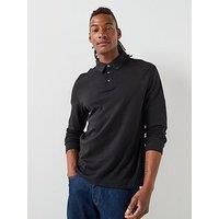 Calvin Klein Men's Ls Supima Cotton Solid Polo Black | Size: Medium