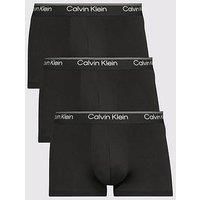 Calvin Klein Underwear 3 Pack Microfibre Low Rise Trunks - Black