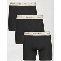 Calvin Klein Underwear 3 Pack Heritage Cotton Boxer Briefs - Black