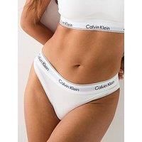 Calvin Klein Women’s Bikini Briefs with Logo Waistband, White (White), M