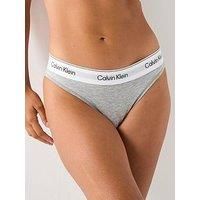 Calvin Klein Women’s Bikini Briefs with Logo Waistband, Grey (Grey Heather), M