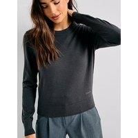 Calvin Klein Long Sleeve Merino Wool Sweater - Black