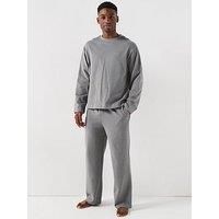 Calvin Klein Loungewear Long Sleeve T-Shirt Pyjama Set - Grey