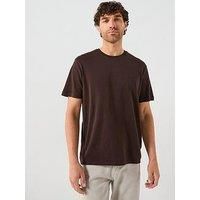 Calvin Klein Supima Chest Embroidered Logo T-Shirt - Brown