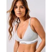 Calvin Klein Women’s Lightly Lined Nursing Bralette, Grey (Grey Heather), XS
