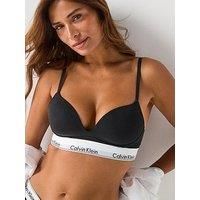 Calvin Klein Women’s Push Up Plunge Padded Bra, Black (Black), 36A