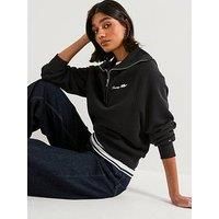 Tommy Hilfiger Women/'s Classic Script Fleece Half Zip Sweatshirt, Black (Black), XS