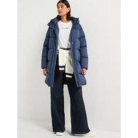 Tommy Hilfiger Padded Mid Length Down Coat - Blue