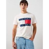 Tommy Jeans Large Flag T-Shirt - White