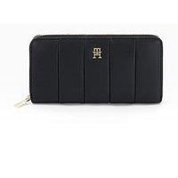 Tommy Hilfiger Icon Large Quilted Zip Purse - Black