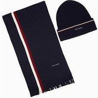 Tommy Hilfiger Th Flag Beanie Hat & Glove Gift Set - Dark Blue