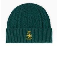 Tommy Hilfiger Th Crest Knitted Beanie Hat - Green