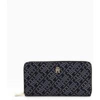 Tommy Hilfiger Large Jacquard Zip Purse - Black