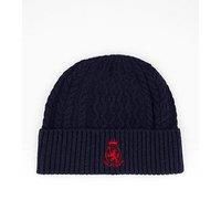 Tommy Hilfiger Th Crest Knitted Beanie Hat - Dark Blue
