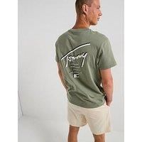 Tommy Jeans Regular Sign City Back Print T-Shirt - Green