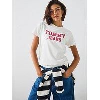 Tommy Jeans Varsity Logo T-Shirt - Beige