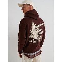 Tommy Jeans Relaxed Novelty Graphic Hoodie - Brown