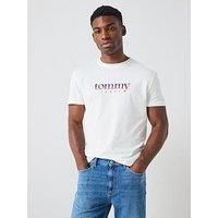 Tommy Jeans Men/'s TJM Reg DNA Tee Ext Dm0Dm21978 S/S T-Shirt, White (Ecru), S