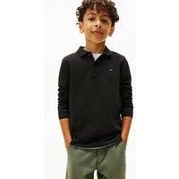 Tommy Hilfiger Boys Long Sleeve Polo Shirt - Black