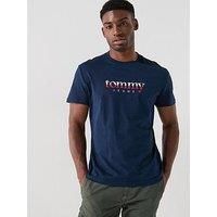 Tommy Jeans Men/'s TJM Reg DNA Tee Ext Dm0Dm21978 S/S T-Shirt, Blue (Dark Night Navy), S