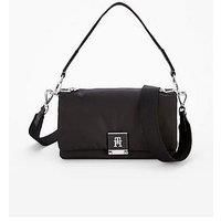 Tommy Hilfiger Medium Crossover Bag With Nylon Strap - Black