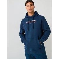 Tommy Jeans Men/'s TJM Reg DNA Hoodie Ext Dm0Dm22113 Pullover Sweatshirt, Blue (Dark Night Navy), S