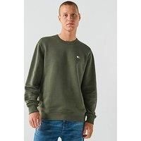 Tommy Jeans Regular Fit Badge Crew Sweatshirt - Green