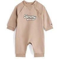 Tommy Hilfiger Baby Applique Long Sleeve Coverall - Beige