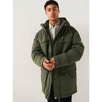 Tommy Jeans Men’s City Ready Parka with Hood, Green (Pewter Green), S