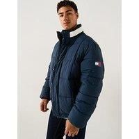 Tommy Jeans Tommy Jeans Flag Collar Quilted Jacket - Navy