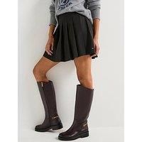 Tommy Hilfiger Women/'s Timeless Wool Pleated MINI Skirt WW0WW48354 Pleated Skirt, Black, 36