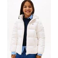 Tommy Hilfiger Girls Essential Down Jacket - Off White