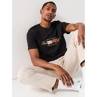 Tommy Hilfiger Icon Gold Script T-Shirt - Black