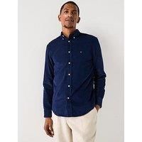 Tommy Hilfiger Men/'s Solid Corduroy RF Shirt MW0MW40486 L/S Shirt, Blue, XXL