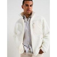 Tommy Hilfiger Teddy Fleece Zip Sweat - Off White