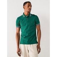 Tommy Hilfiger Cuff Interest Slim Fit Polo Shirt - Dark Green