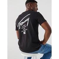 Tommy Jeans Regular Sign City Back Print T-Shirt - Black