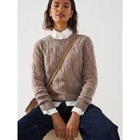 Tommy Hilfiger Soft Wool Cable Knit Jumper - Beige