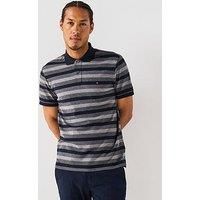 Tommy Hilfiger Stripe Structure Polo Shirt - Navy