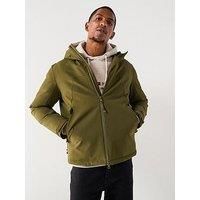 Tommy Hilfiger Men/'s TECH HOODED SHORT PADDED JACKET MW0MW41363 Other Jackets, Green, XXL