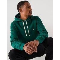 Tommy Hilfiger Men’s Seasonal Fleece Hoodie with Kangaroo Pocket, Green (Ornamental Green), XXL