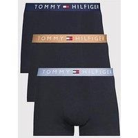 Tommy Hilfiger 3 Pack Signature Cotton Trunks - Navy